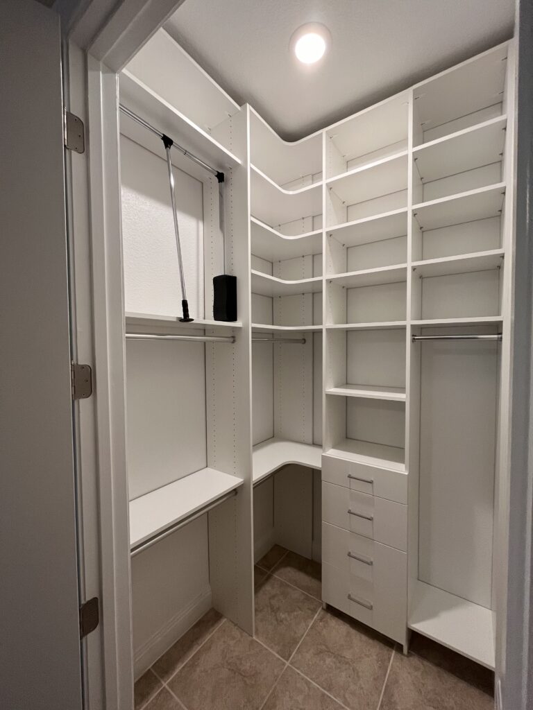 pull-down closet rods